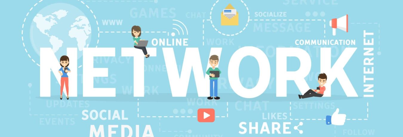 Network concept illustration. network-concept