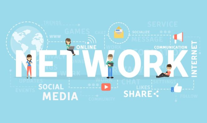 Network concept illustration. network-concept